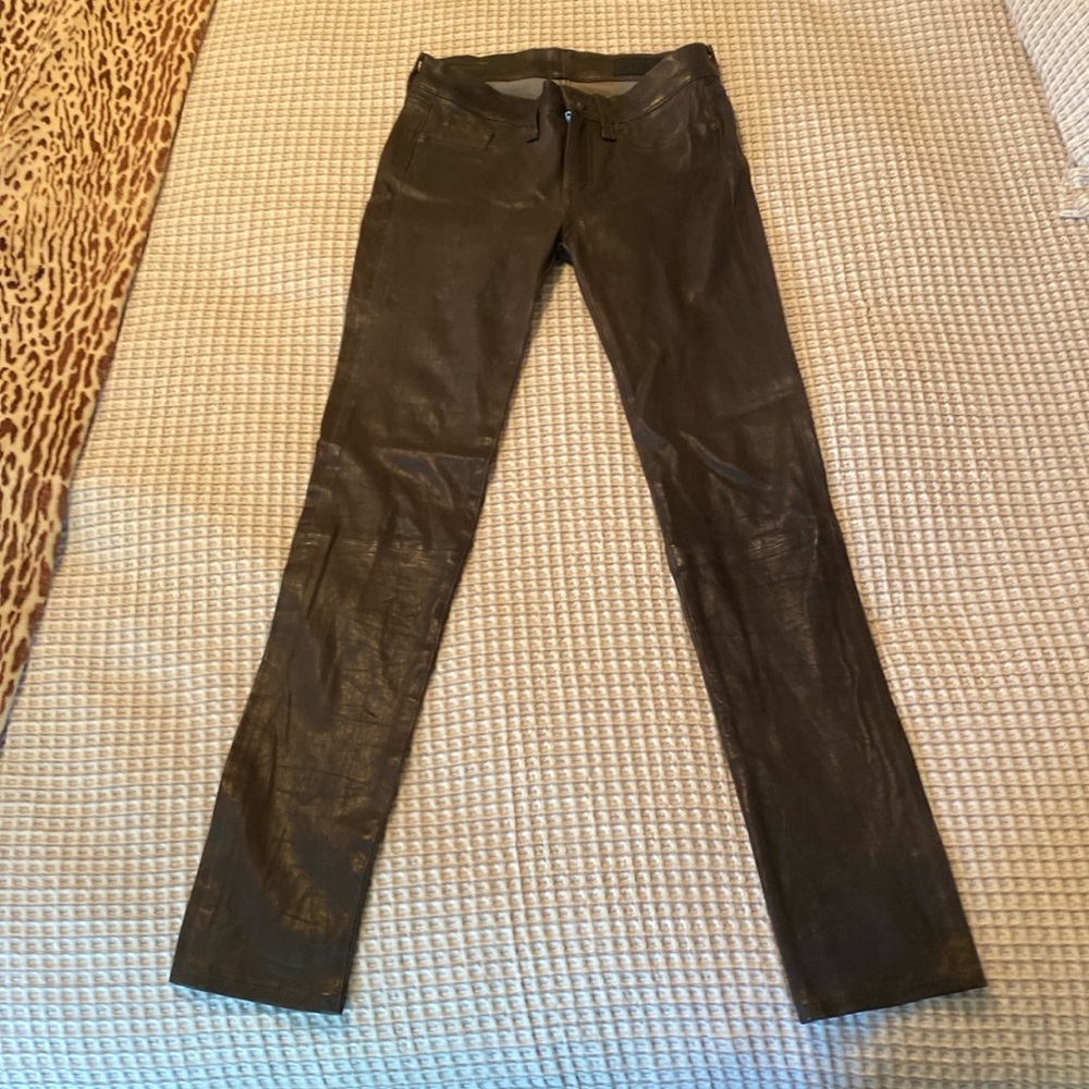 Rag And Bone Leather Pants Euc! Size 26 - image 1
